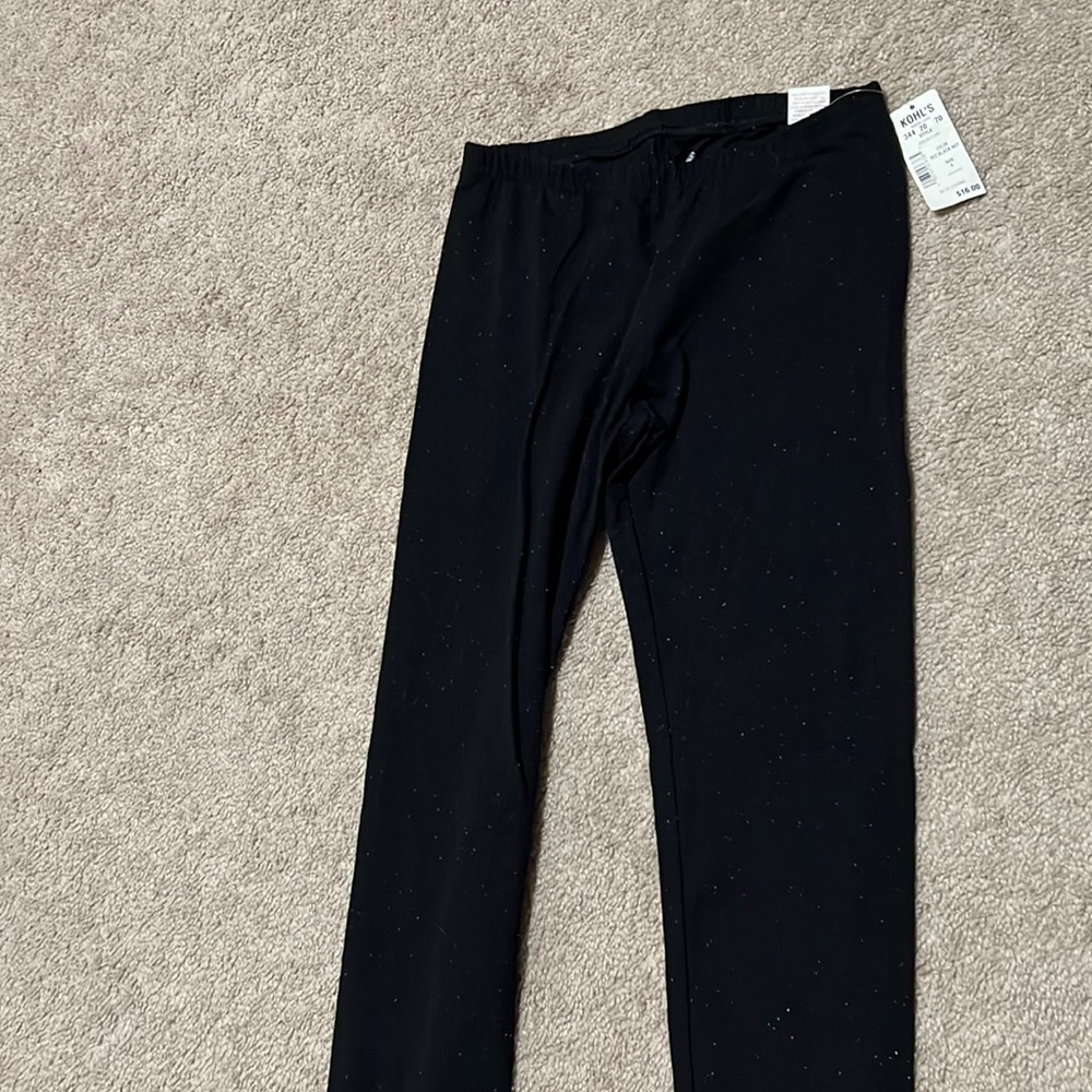 Black with Rainbow flecks perfect leggings size small